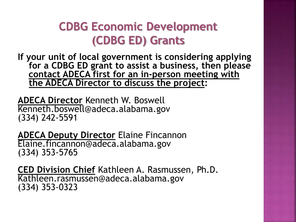 cdbg economic development cdbg ed grants 5