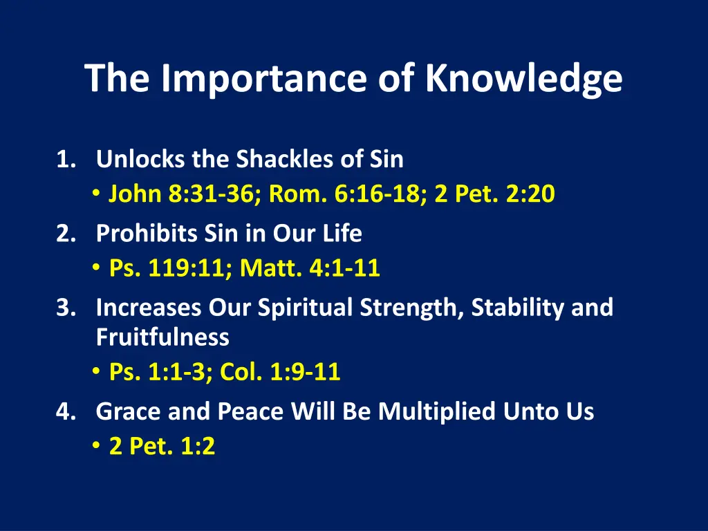 the importance of knowledge