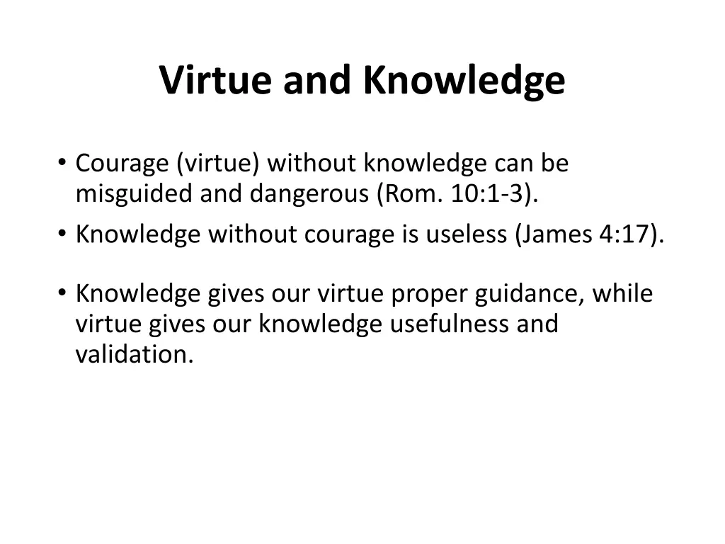 virtue and knowledge