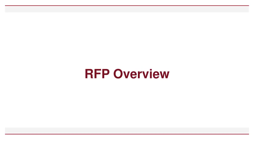 rfp overview