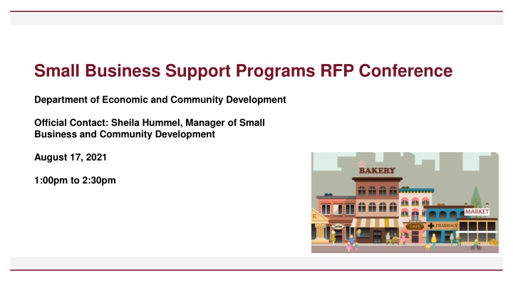 small business support programs rfp conference