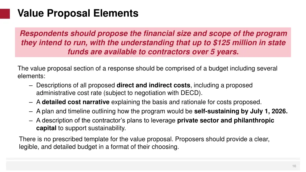 value proposal elements