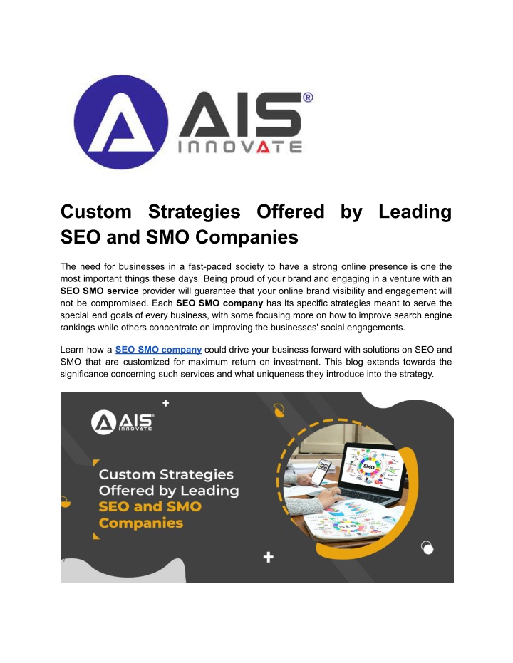 custom strategies offered by leading