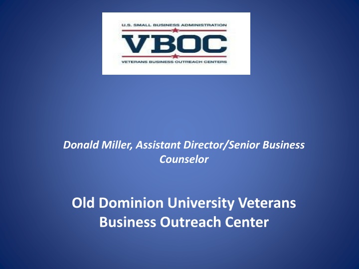 donald miller assistant director senior business