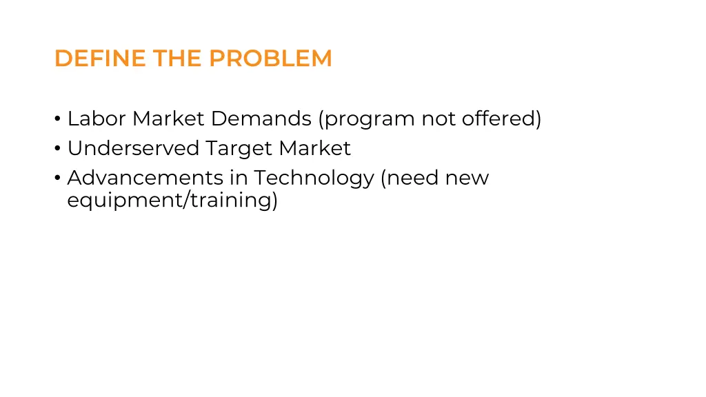 define the problem
