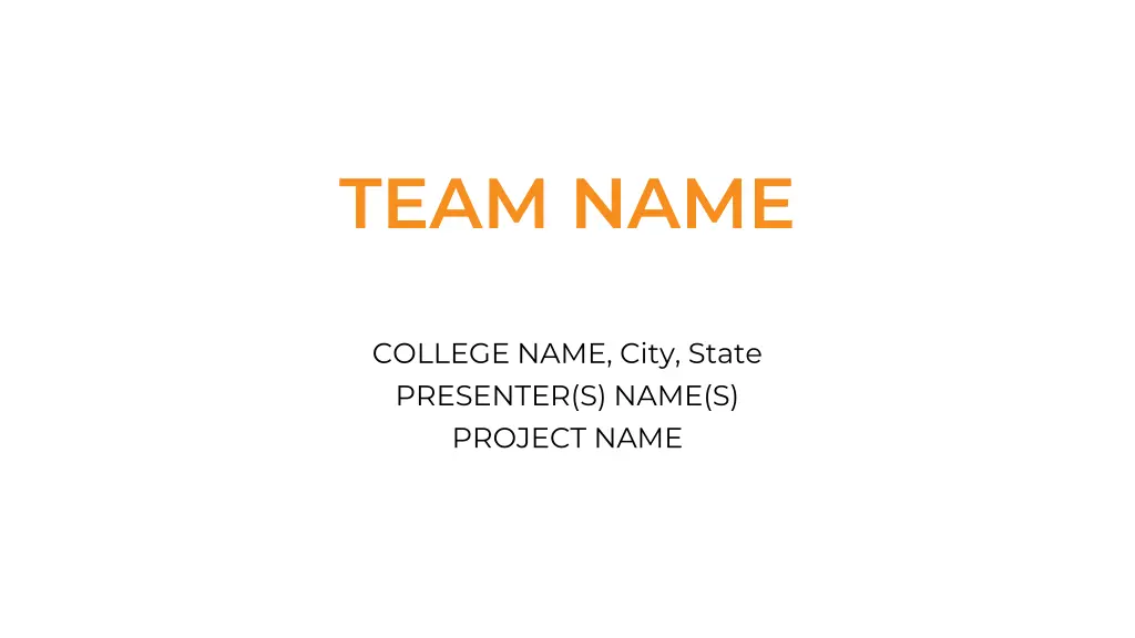 team name