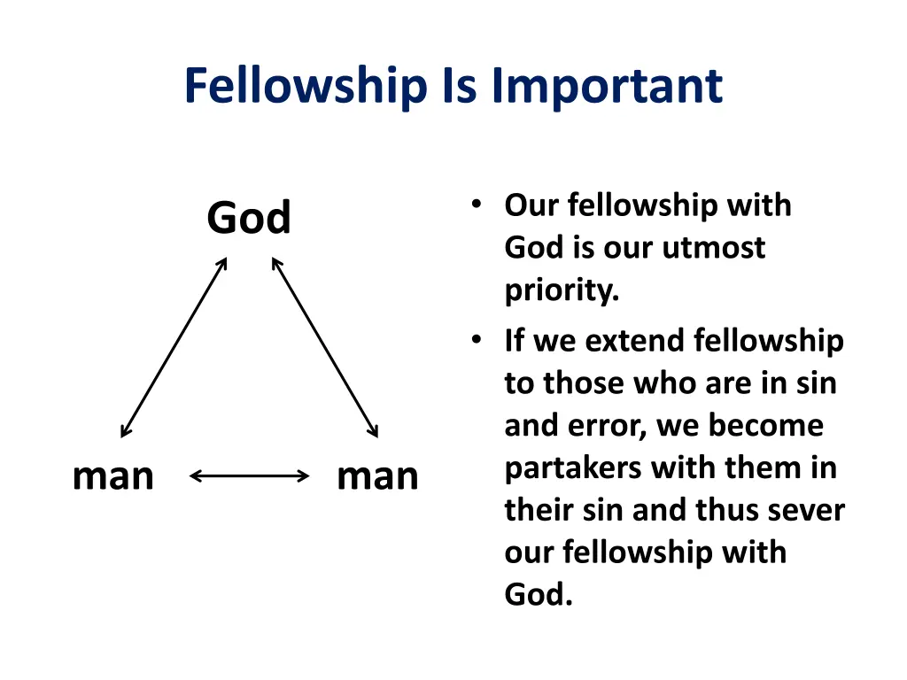 fellowship is important