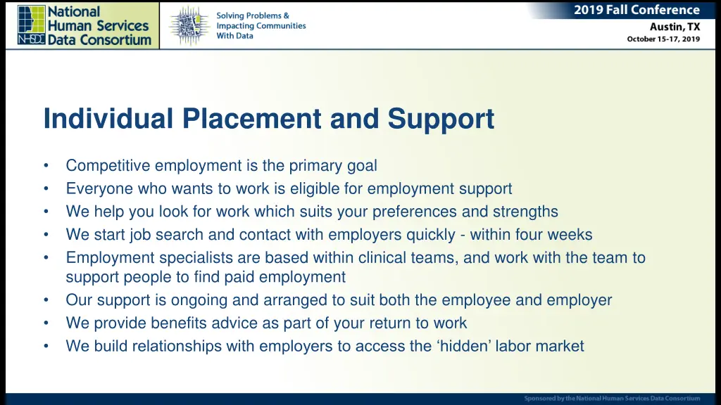 individual placement and support