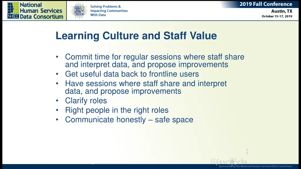learning culture and staff value