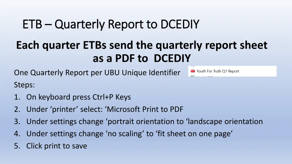 etb etb quarterly report to dcediy quarterly