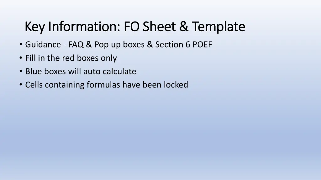key information fo sheet template key information 1
