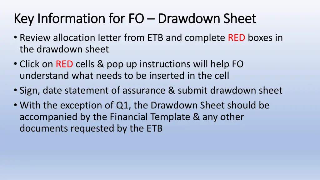 key information for fo key information