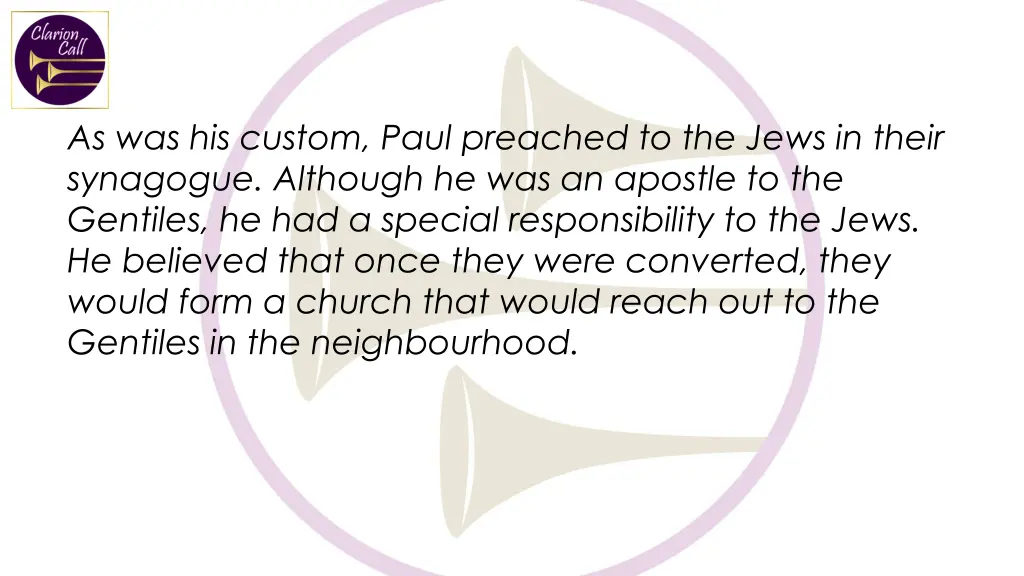 as was his custom paul preached to the jews
