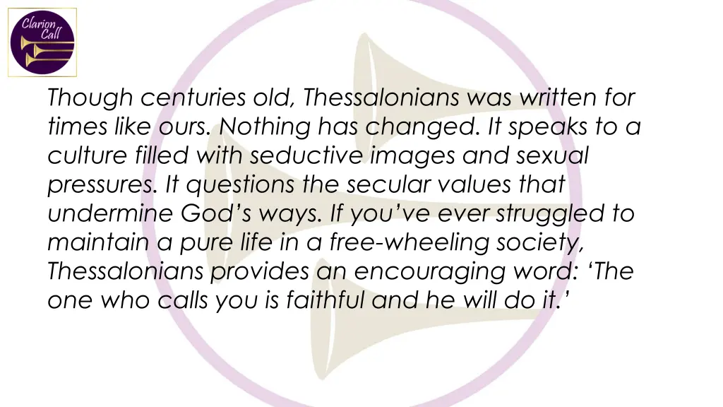 though centuries old thessalonians was written
