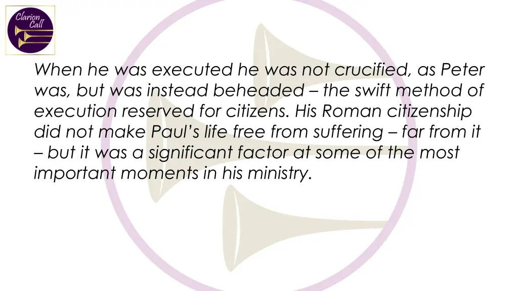 when he was executed he was not crucified