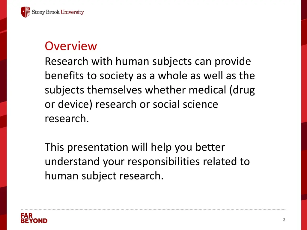 overview research with human subjects can provide