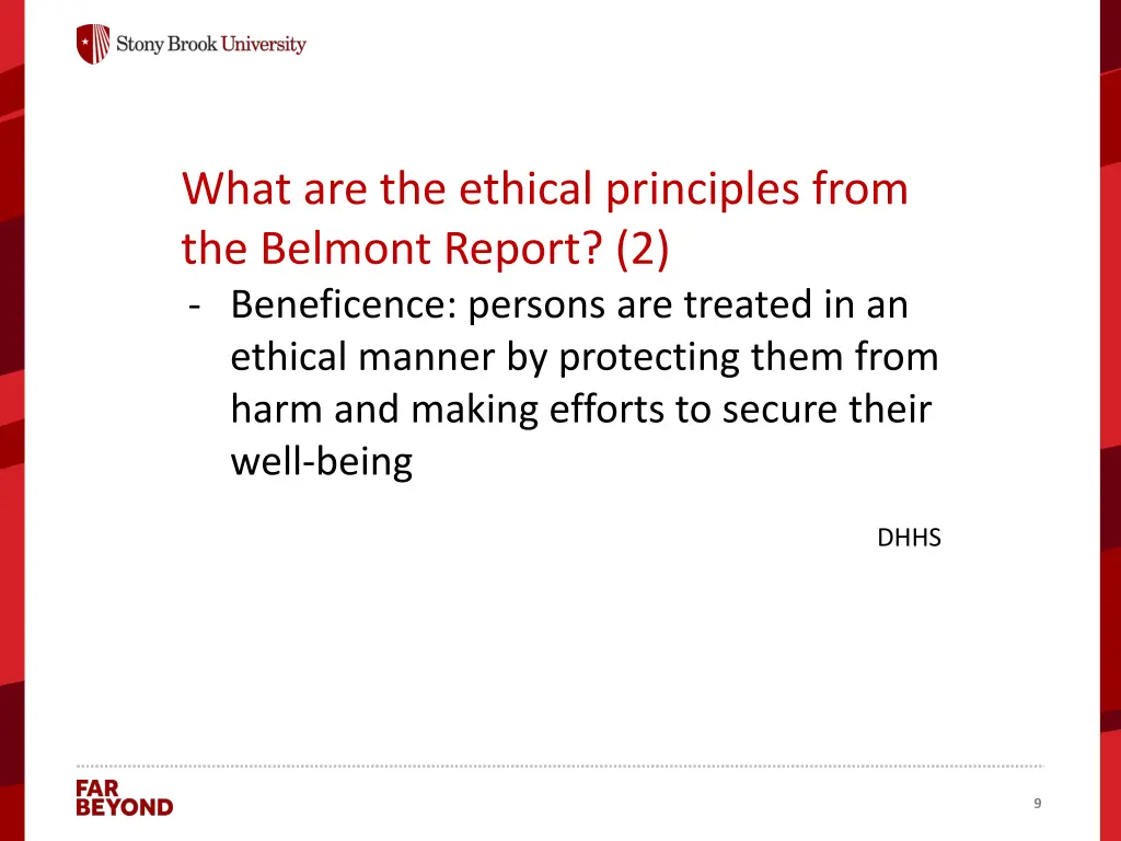 what are the ethical principles from the belmont 1