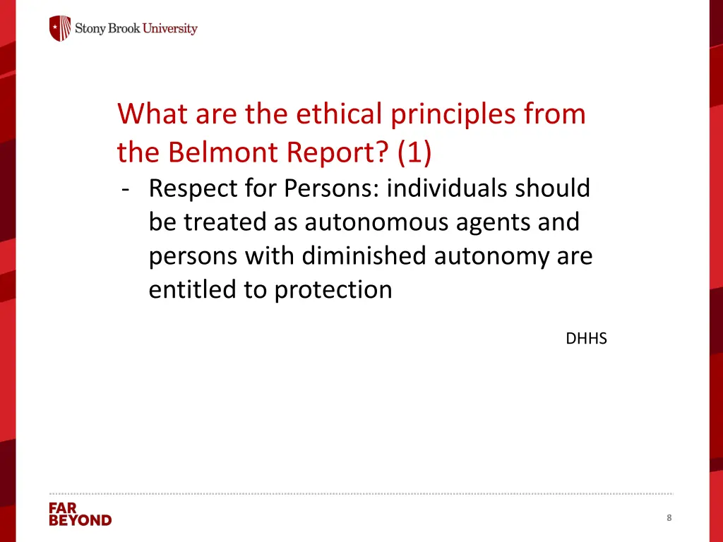 what are the ethical principles from the belmont