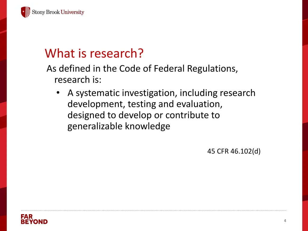 what is research as defined in the code