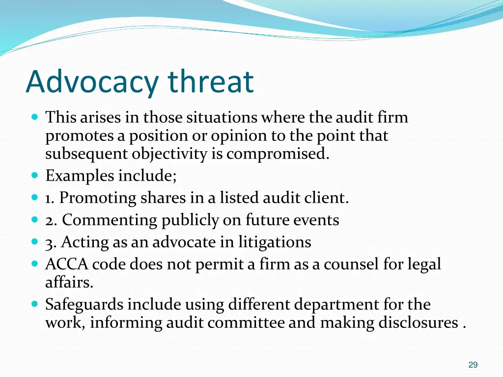 advocacy threat
