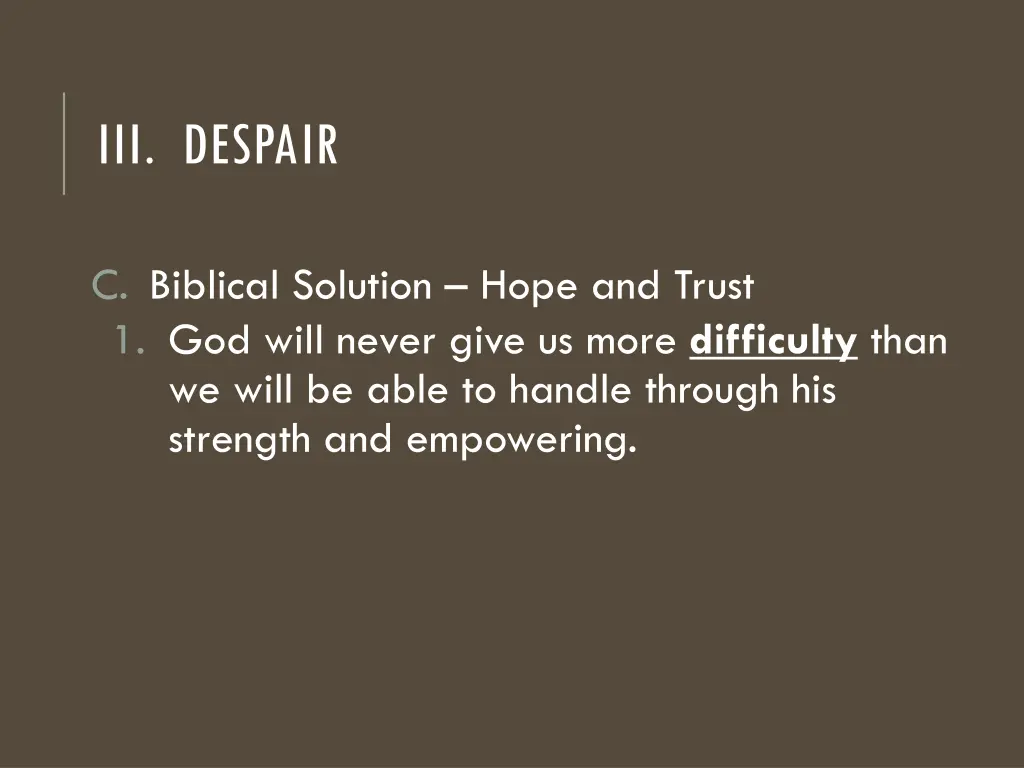 iii despair 3
