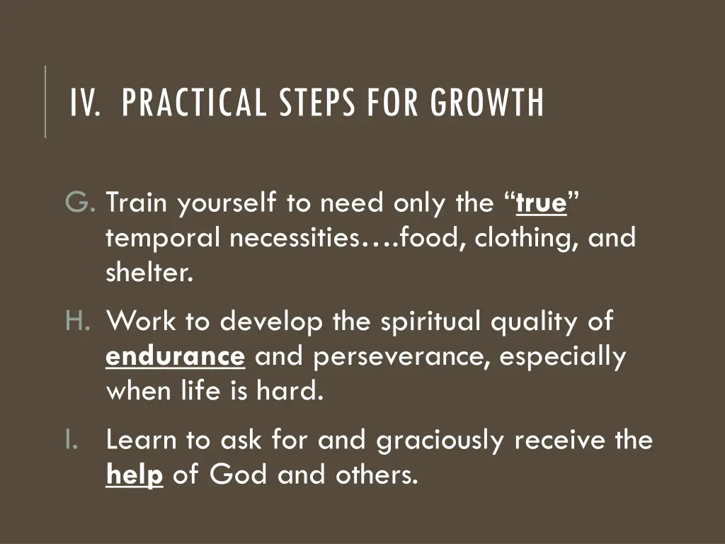 iv practical steps for growth 2