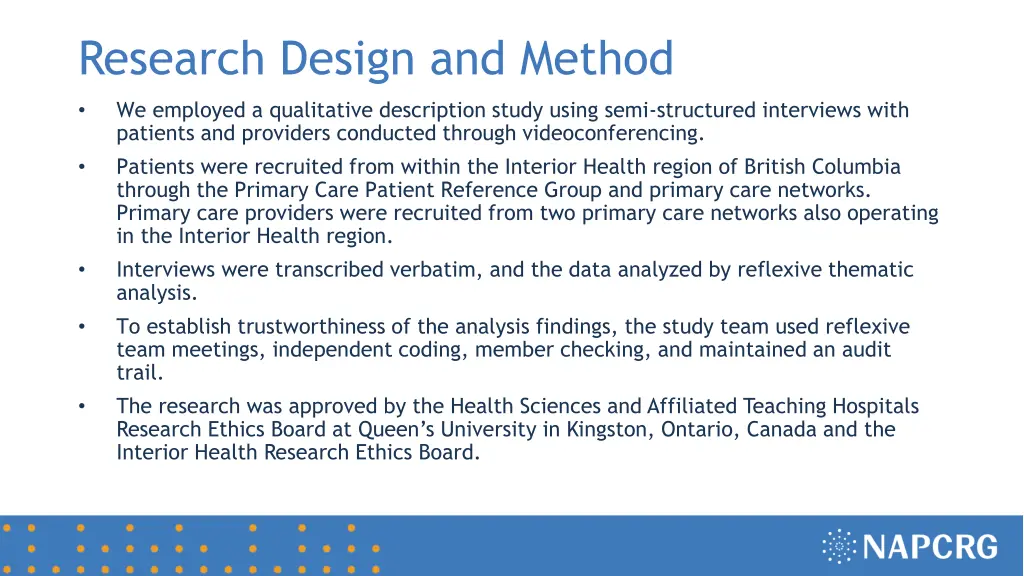 research design and method