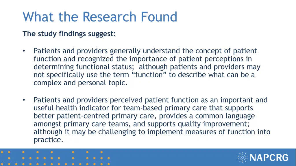 what the research found 1