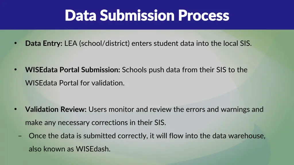 data submission process data submission process