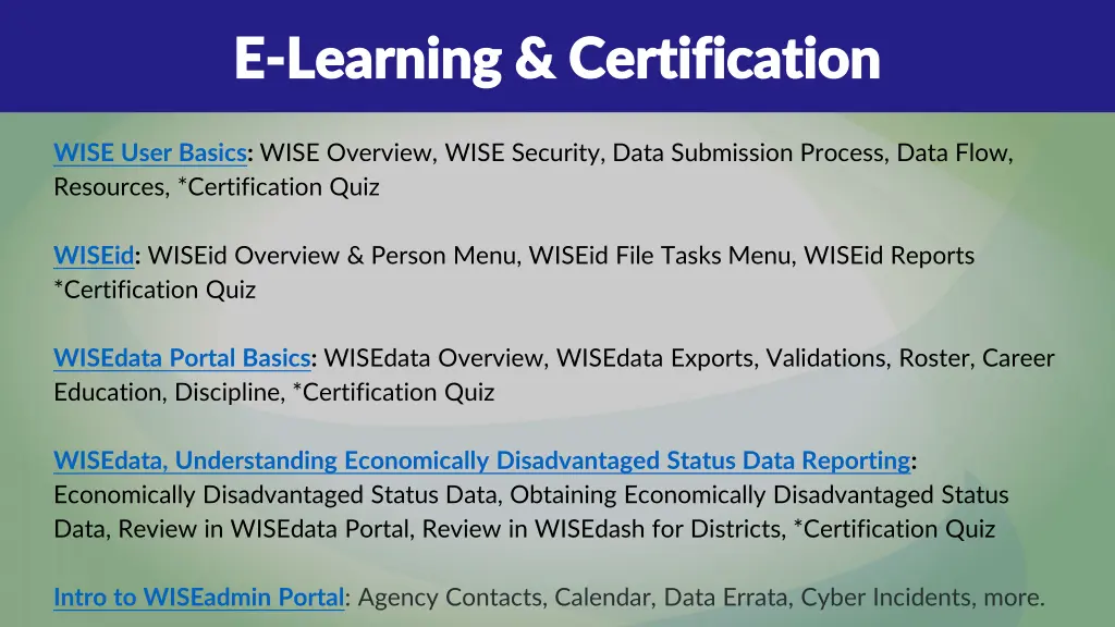 e e learning certification learning certification
