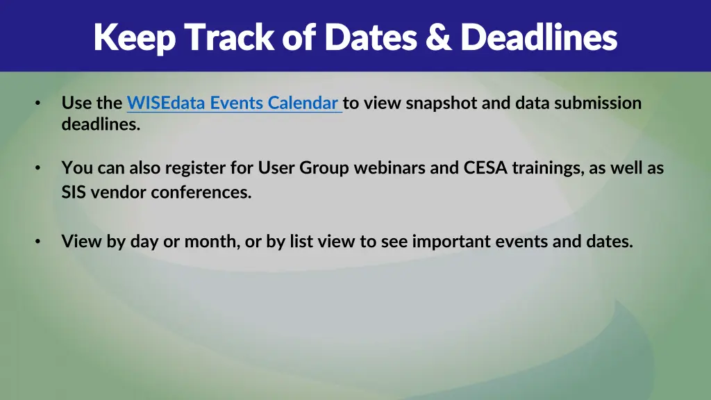 keep track of dates deadlines keep track of dates