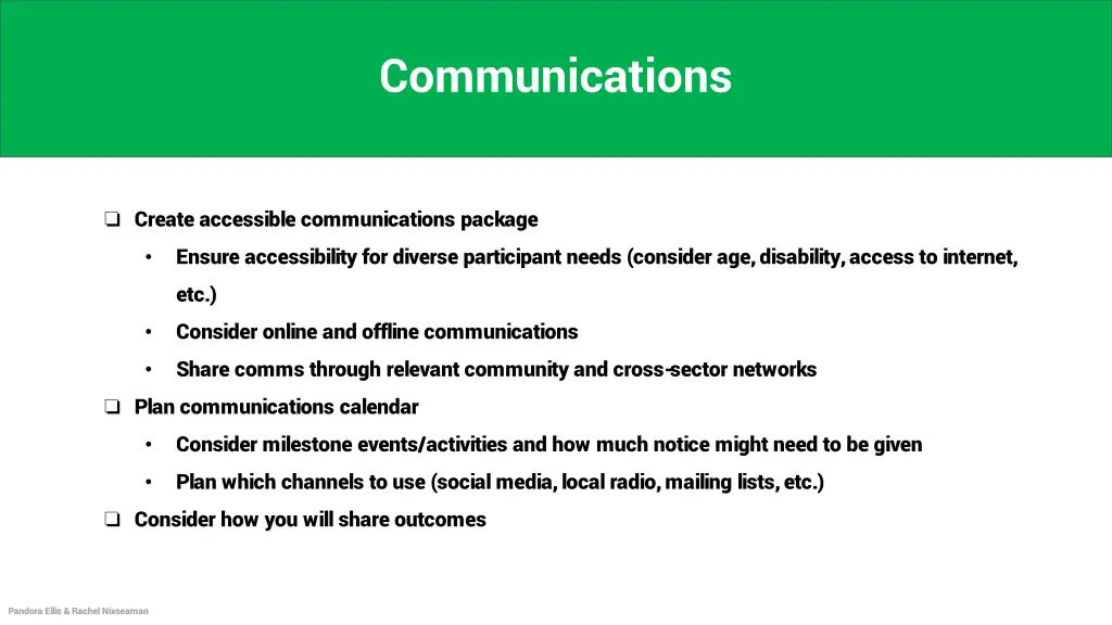 communications