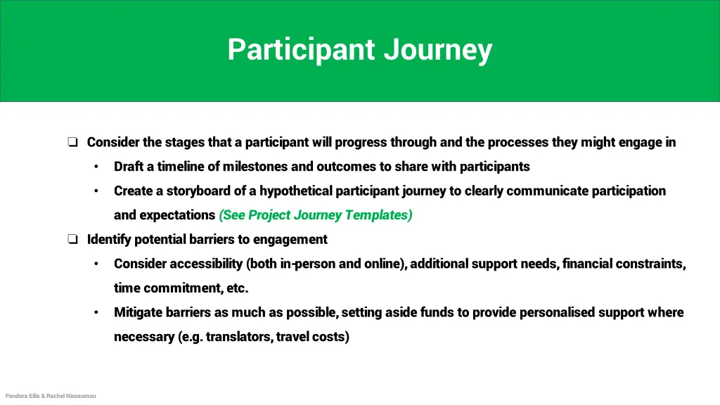 participant journey