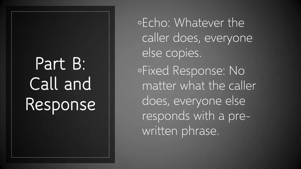echo whatever the caller does everyone else
