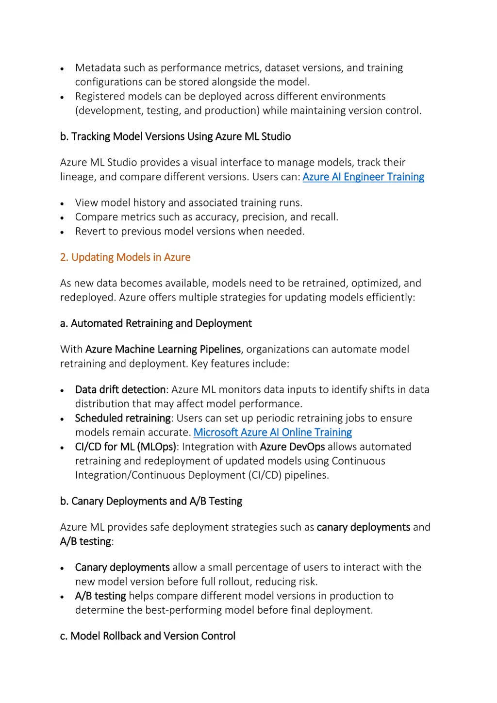 metadata such as performance metrics dataset