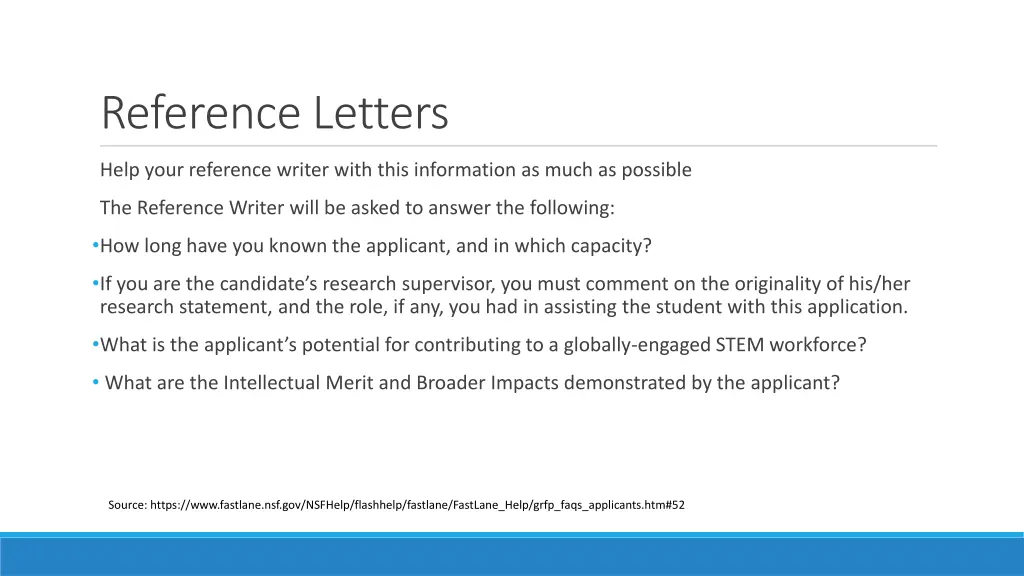reference letters