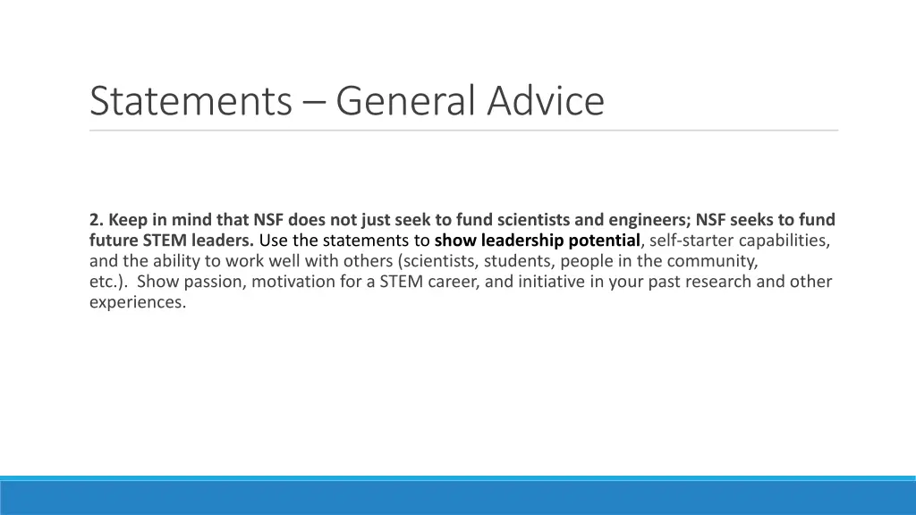 statements general advice 1