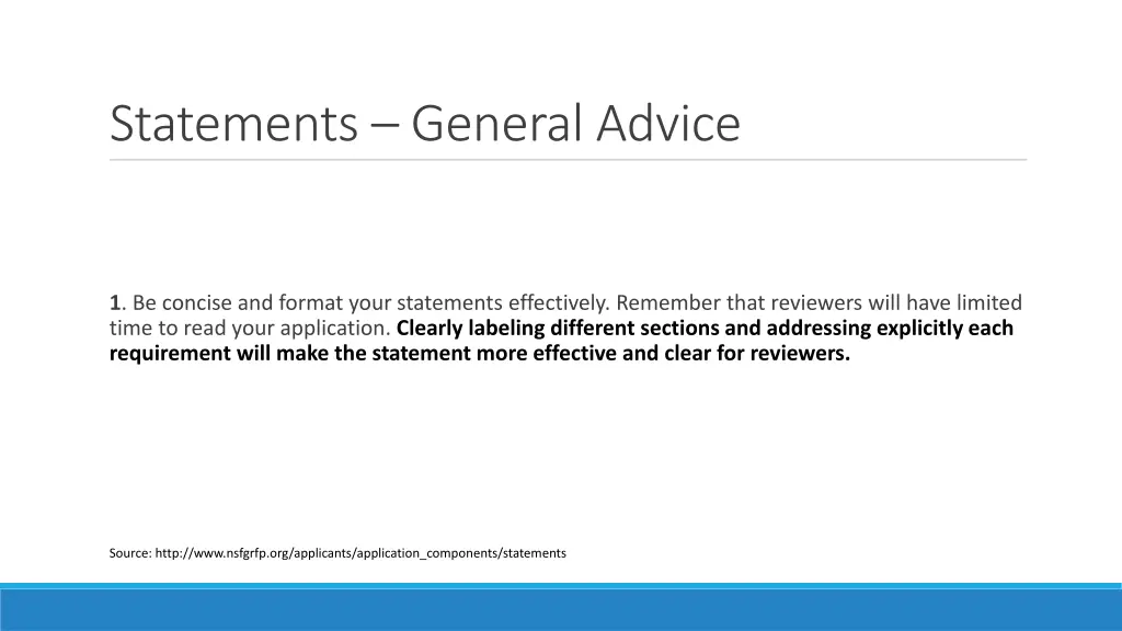 statements general advice