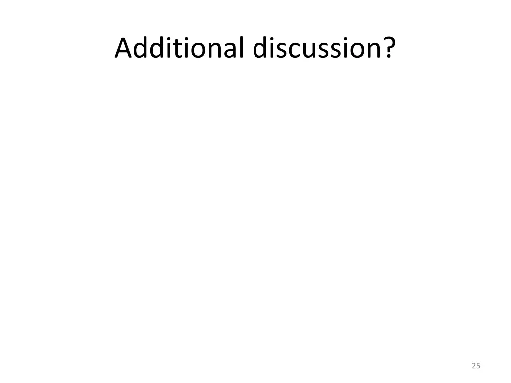 additional discussion