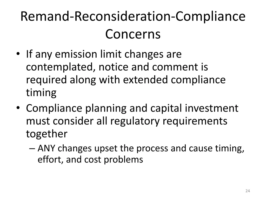 remand reconsideration compliance concerns