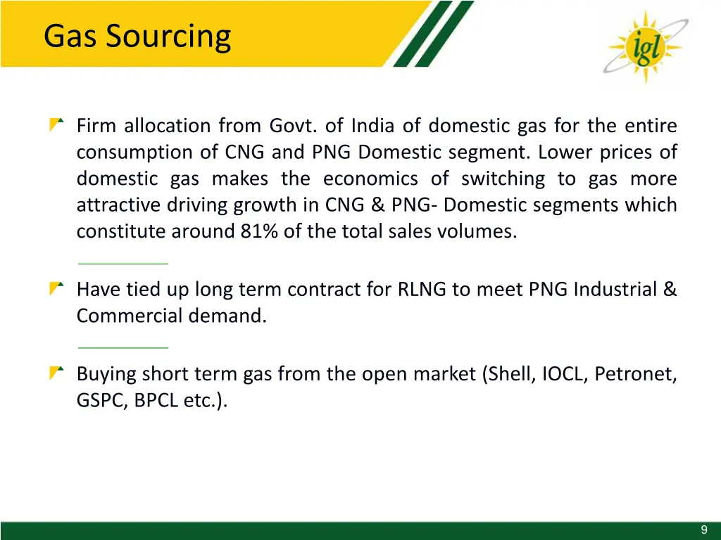 gas sourcing