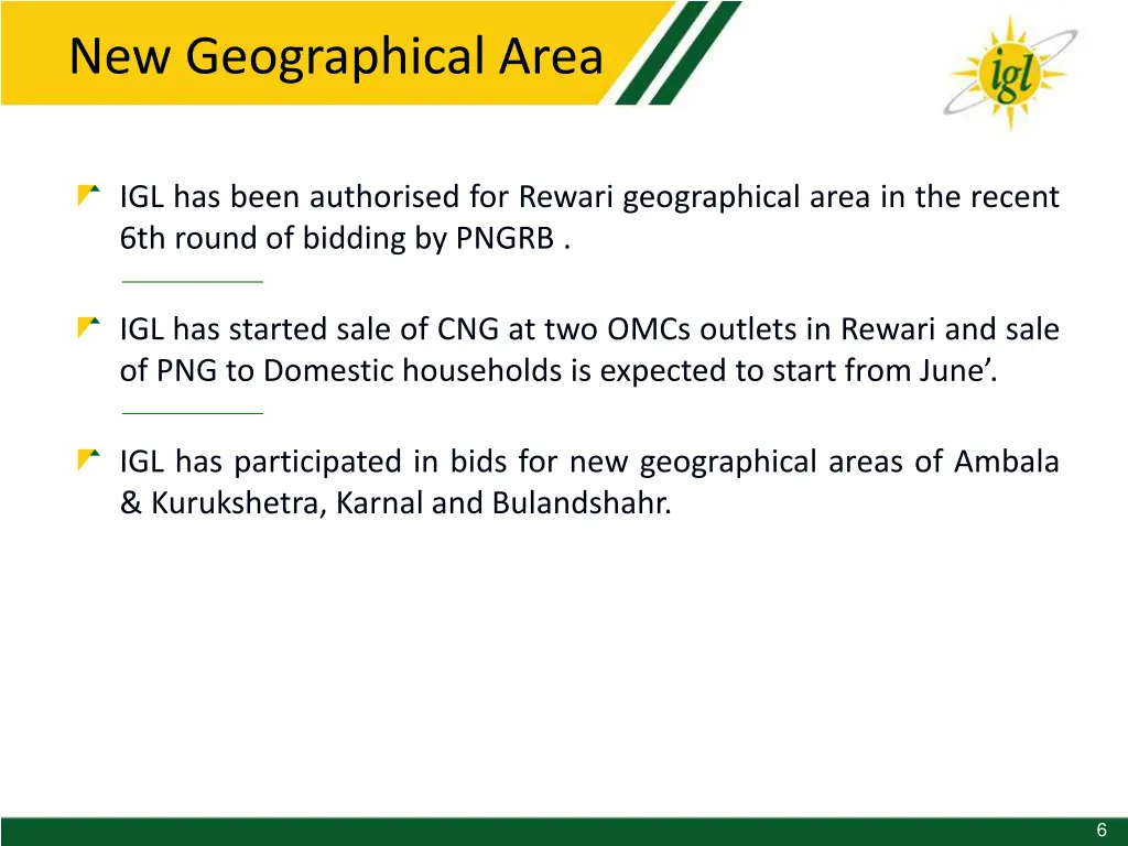 new geographical area