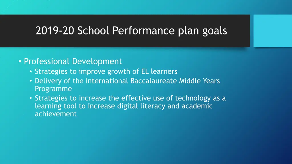2019 20 school performance plan goals