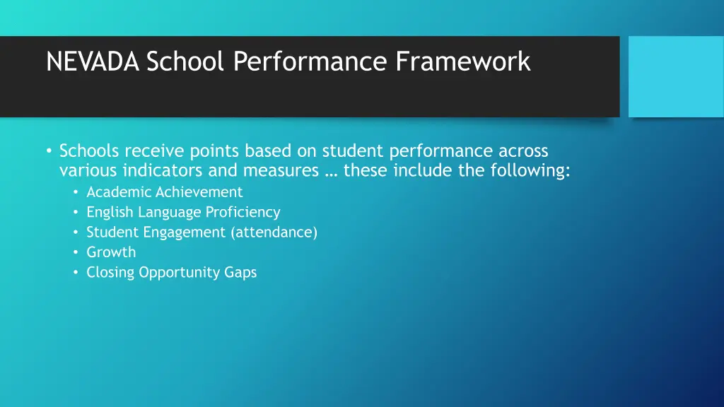 nevada school performance framework