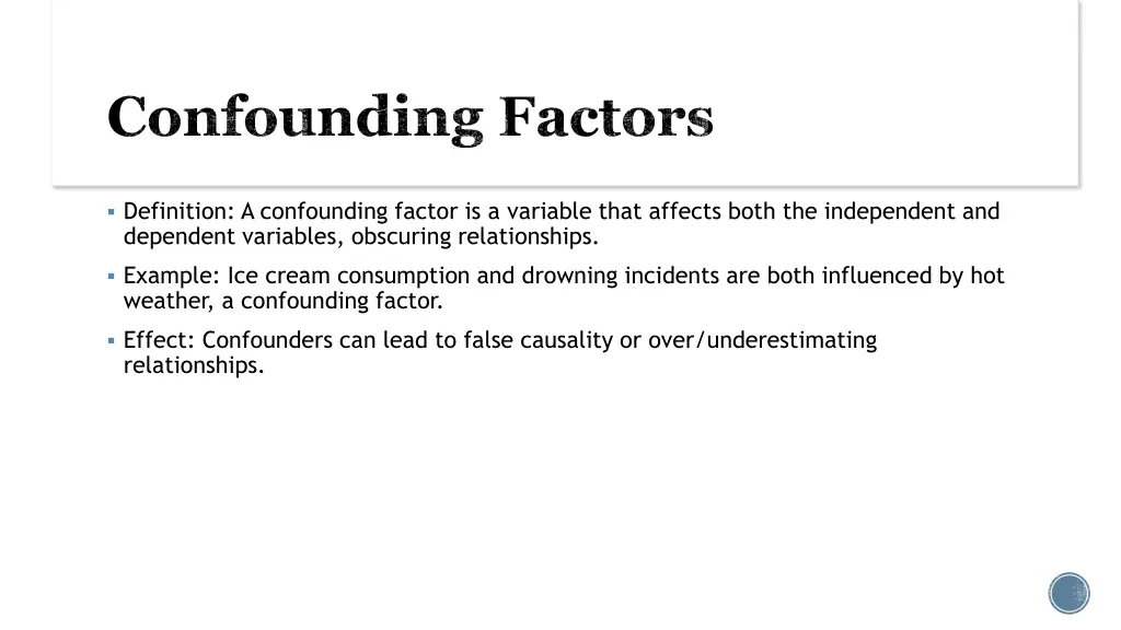 confounding factors