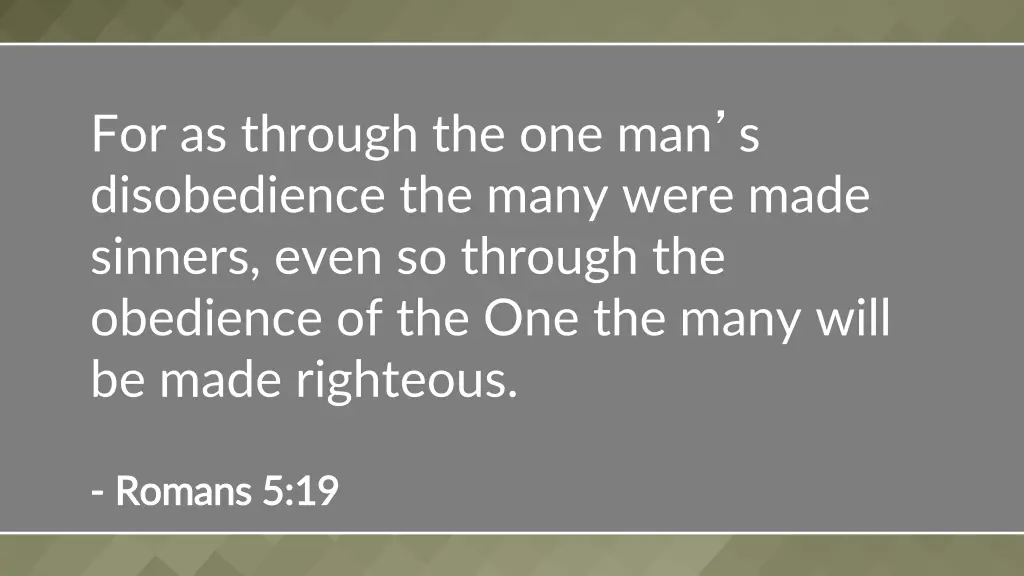 for as through the one man s disobedience