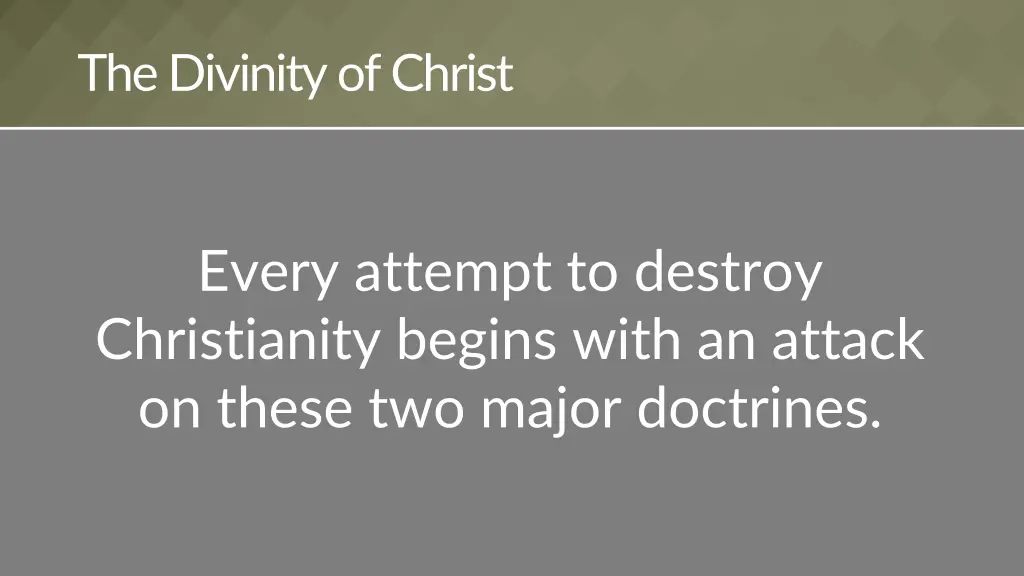 the divinity of christ 1