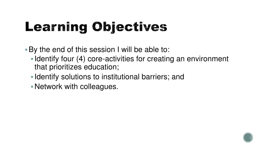 learning objectives