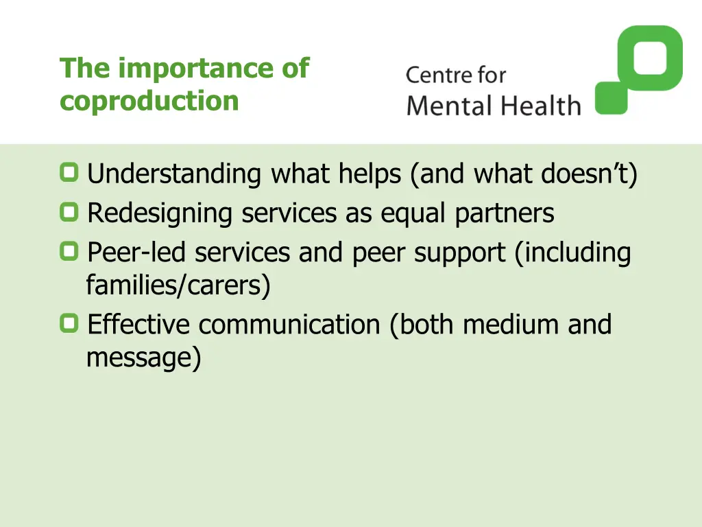 the importance of coproduction