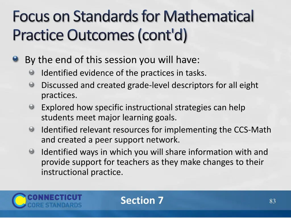 focus on standards for mathematical practice 1